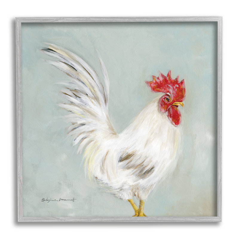 Coq de ferme fermier - peinture, H 24 po x l 24 po x P 1,5 po, Estampe numérique Farmhouse