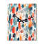 Horloge murale Coral Teal Scandinave Flowers III - Abstract-71148996