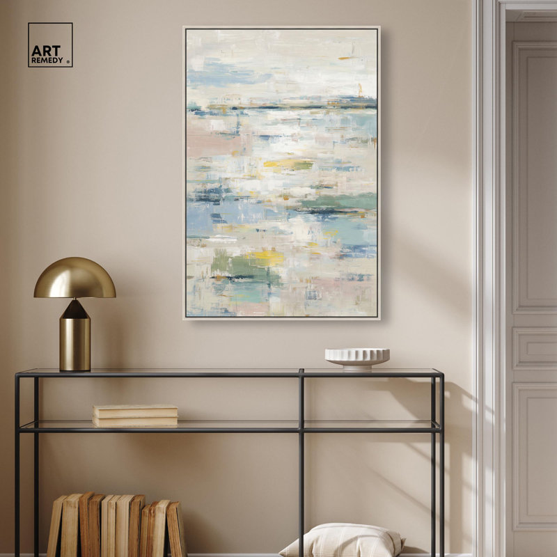 Décoration murale sur toile Tranquil Harbor II par Art Remedy, cadre argenté, 24 x 36, H 37 po x l 25 po, Cadre argenté