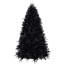 Arbre de Noël noir avec lumières à DEL blanches, arbre artificiel en PE + pointes pour Halloween et décoration des Fêtes, structure à charnières avec support en métal stable-117530871