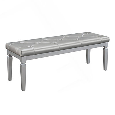 Modern Glam Bench With Tufted Seat