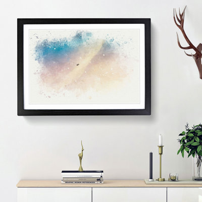 Bird in a Colourful Sky in Abstract - Picture Frame Graphic Art Print