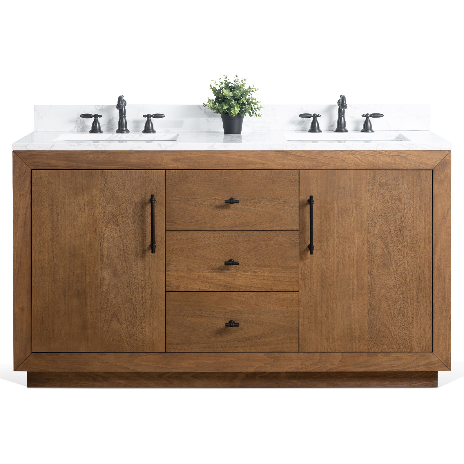 Vanity Art 60" Double Bathroom Vanity Set with Top & Reviews | Wayfair