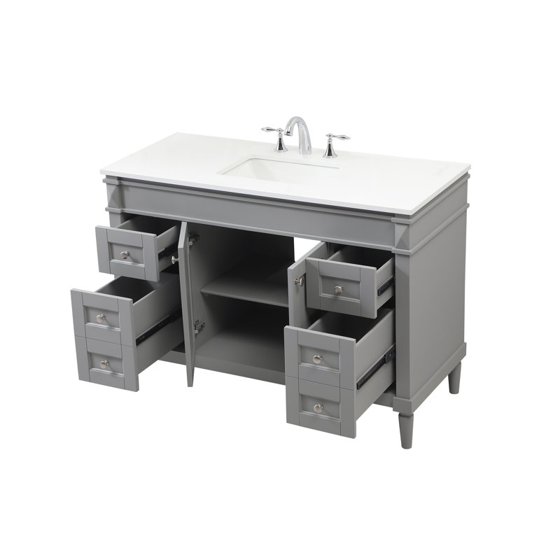 Meuble-lavabo simple 48 po Farber, Gris