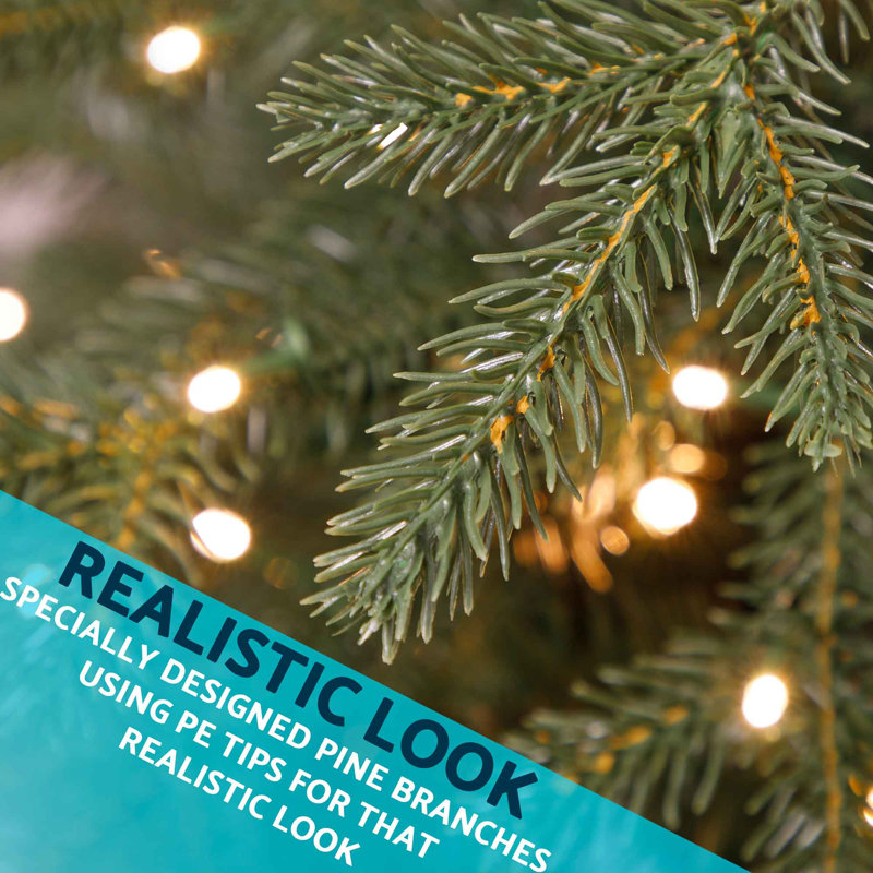 Lighted Artificial Christmas Tree, 5.97ft H