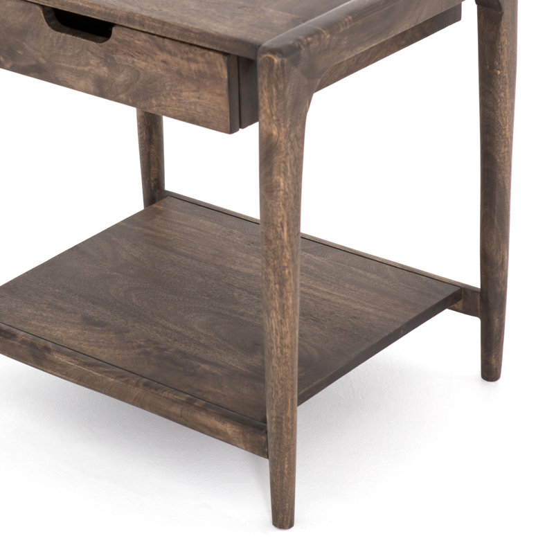 Deviney 1 - Drawer Solid Wood Nightstand