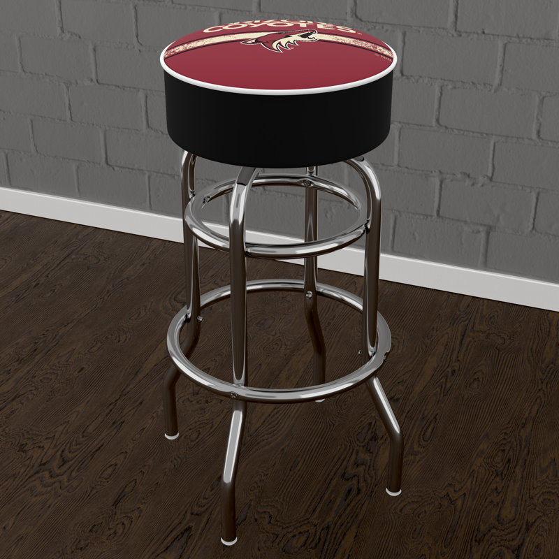 Swivel Upholstered Counter Stool with Metal Frame