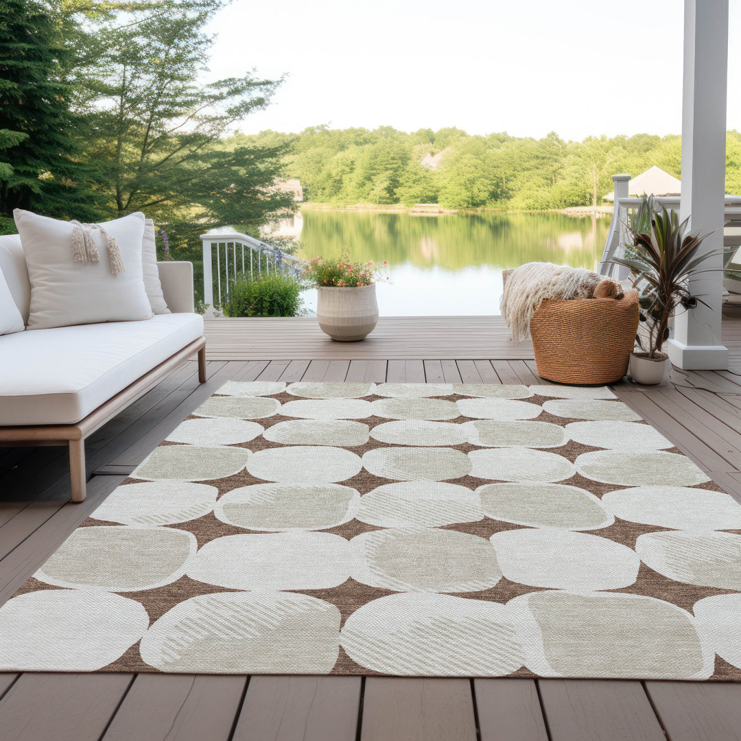 Malek Abstract Indoor / Outdoor Rug Langley Street® Rug 