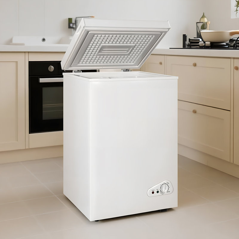7.0 Cu.ft Chest Freezer 7 Gears Temperature Control(-4°F To 6.8°F), Deep Compact Freezer With Two Removable Basket, White