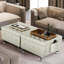 Repose-pieds moderne avec rangement en similicuir