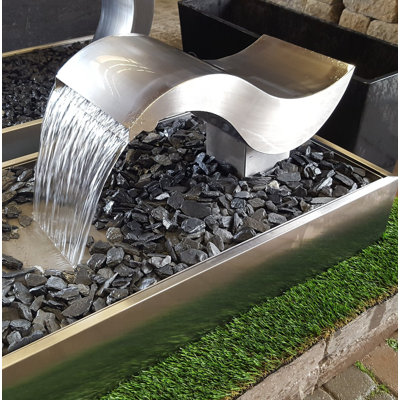 Fontaine en acier inoxydable avec éclairage Orca