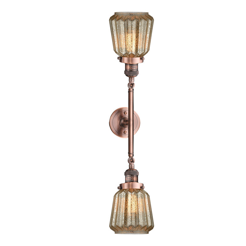 Vinson 2 - Light Dimmable Vanity Light, Antique Copper, Mercury