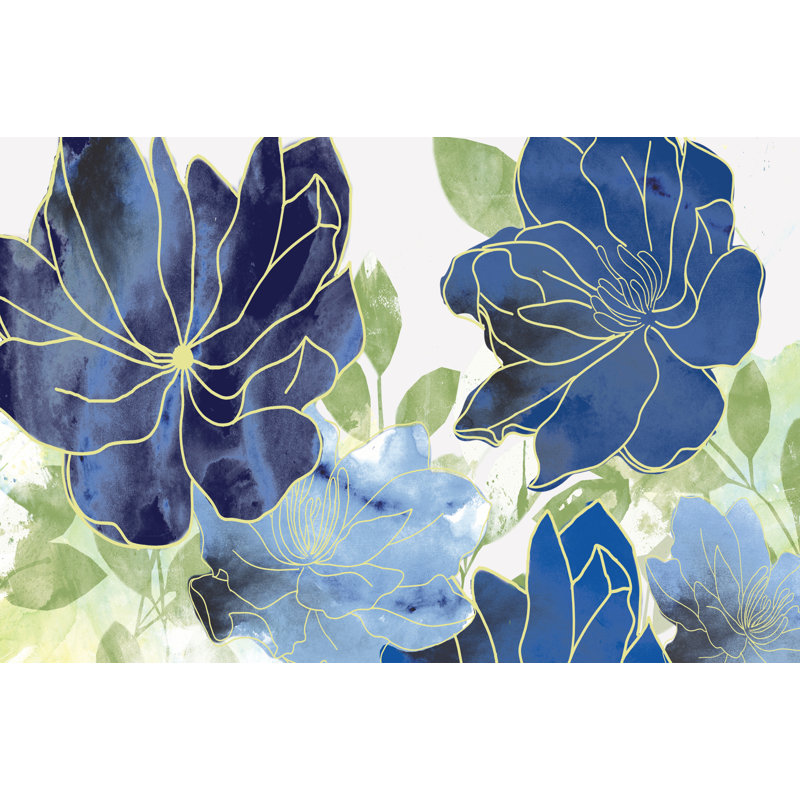 Big Sketch Flowers - Wrapped Canvas Print, 61cm H x 91cm W x 3.8cm D