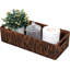 Panier de rangement en osier tissé à la main - Matériau de la jacinthe, porte-papier hygiénique avec poignées, paniers de rangement pour l'organisation du salon, de la chambre à coucher, du placard