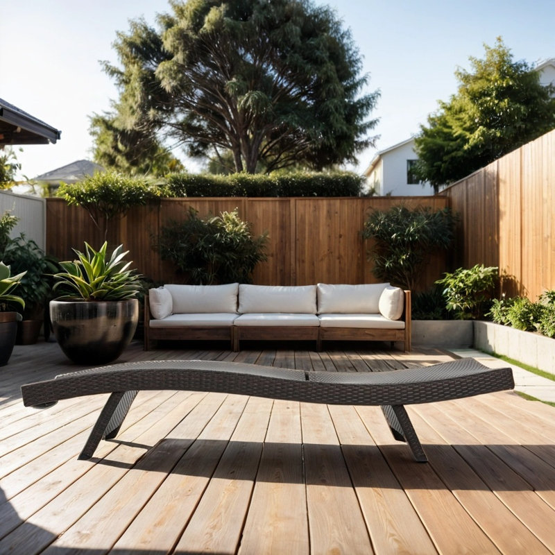 Anonda Outdoor Wicker Chaise Lounge