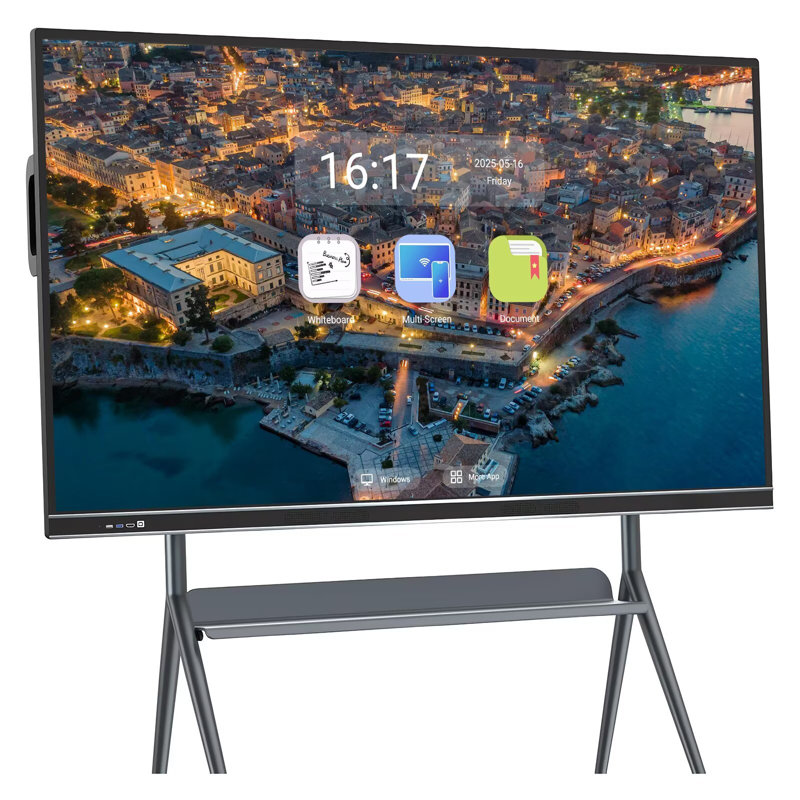 JYXCN 4K UHD Smart Board 75 po, calendrier numérique électronique à écran tactile, tableau blanc interactif tout-en-un, tableau blanc interactif et système d'exploitation Windows (support mural inclus)