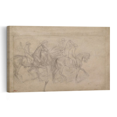 " At The Races, C.1860-62 Abstract Contemporary Horse Wall Art Print " by Edgar Degas