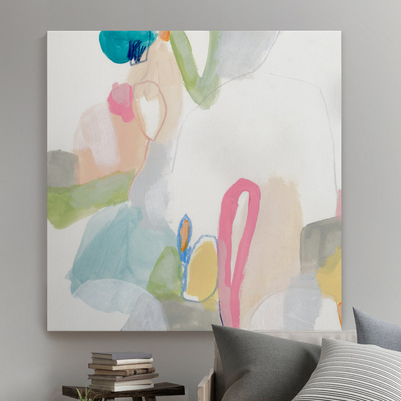 Peinture sur toile bonbon III, H 16 po x l 16 po x P 1 po, Toile tendue