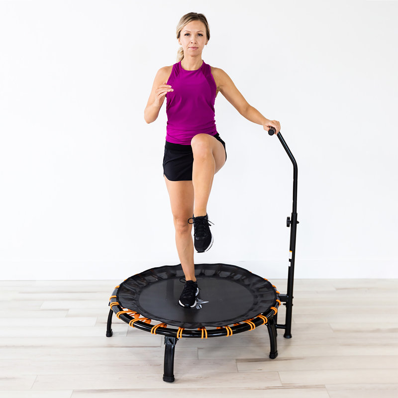 SkyFitness 39" Black Adjustable Handle Fitness Trampoline