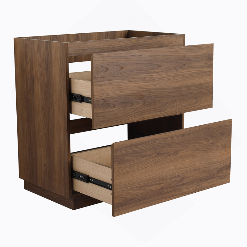 Meuble-lavabo de 30 po sans lavabo supérieur, Brun