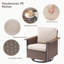 Ensemble de chaises berçantes pivotantes d'extérieur 4 pièces avec repose-pieds, chaises de patio coulissantes à accoudoirs larges pour porche ou terrasse-394937987-394938009