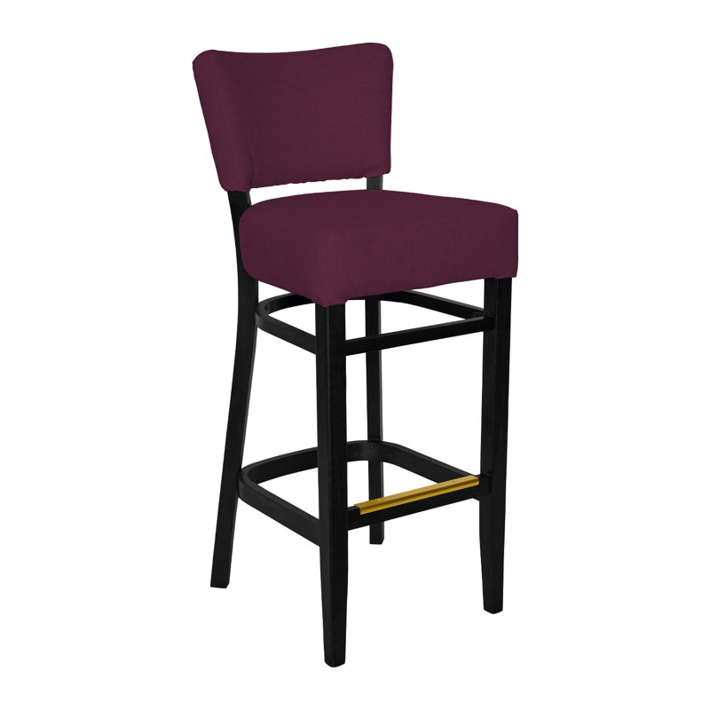Tabouret de bar Madison, Noir, noir, noir, noir, Rouge vin