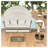 Outdoor Patio Daybed Wicker Rattan Double Daybed Round Sofa Furniture Set With Retractable Canopy, 4 Pillows For Lawn Garden Backyard Porch Pool-72137198