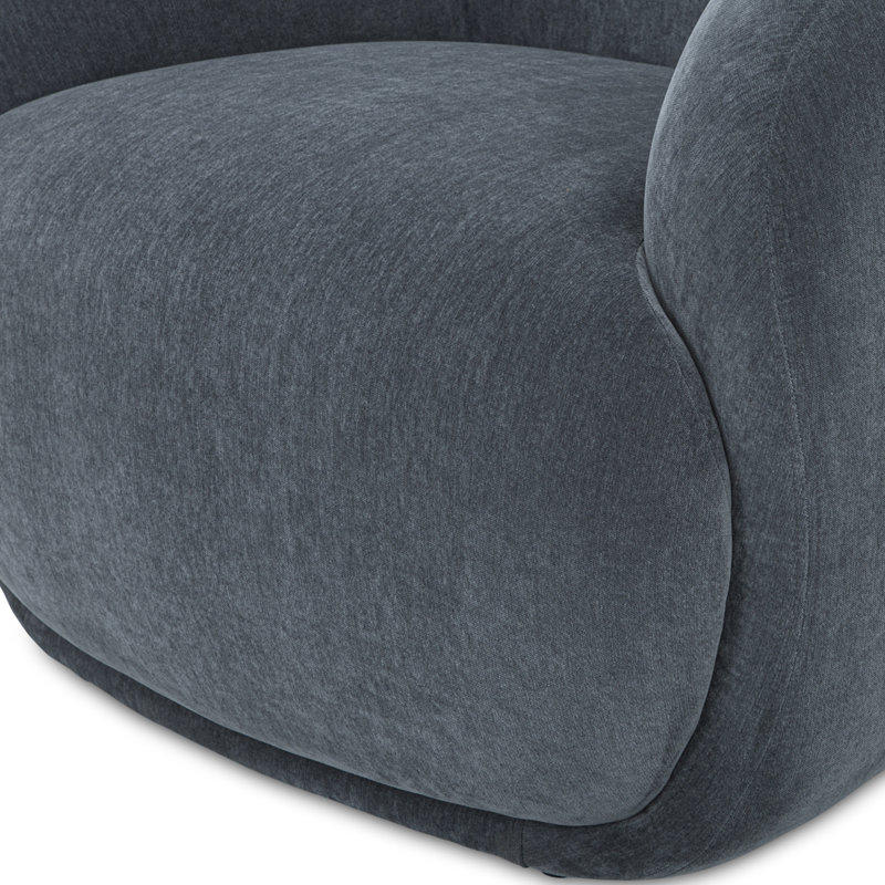 Laci Lounge Chair, Slate Blue Chenille