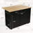 Kitchen Island with Power Outlet & LED Lights - Bakers Rack with Storage-1993200121