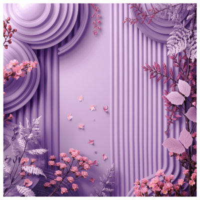 Purple Floral Arrangement Blankets