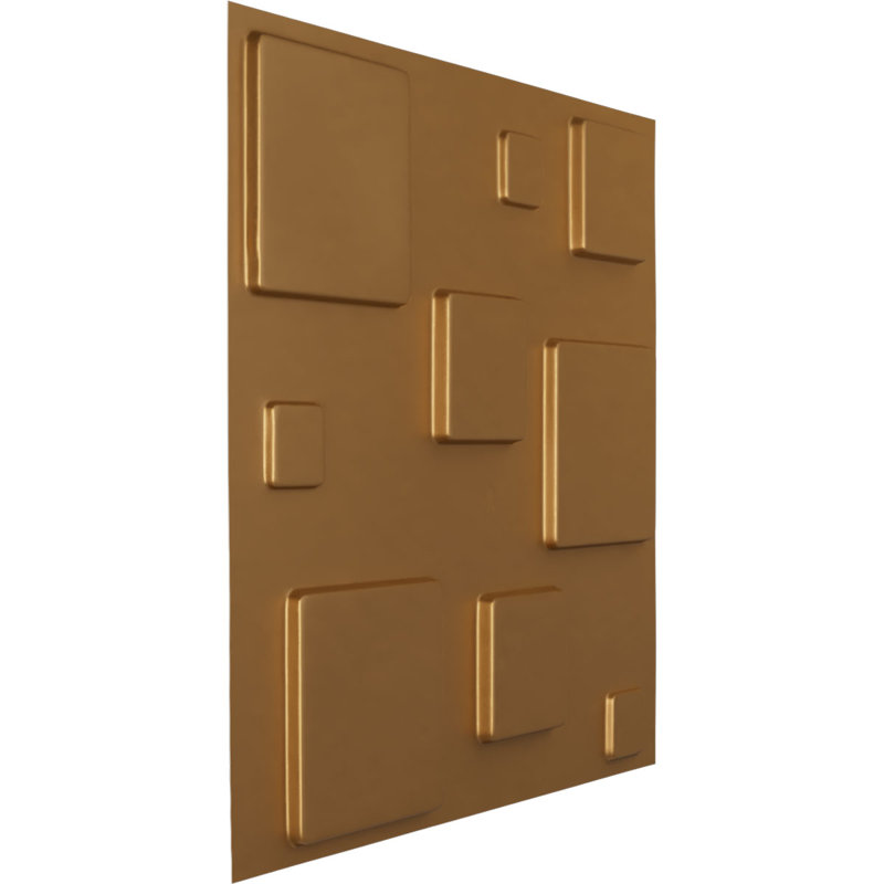 Devon EnduraWall Decorative 3D Wall Panel, Bright Coat Gold