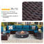 Ensemble de conversation 9 pièces pour terrasse en rotin avec foyer extérieur de 42 pouces et coussin de siège confortable-341449830
