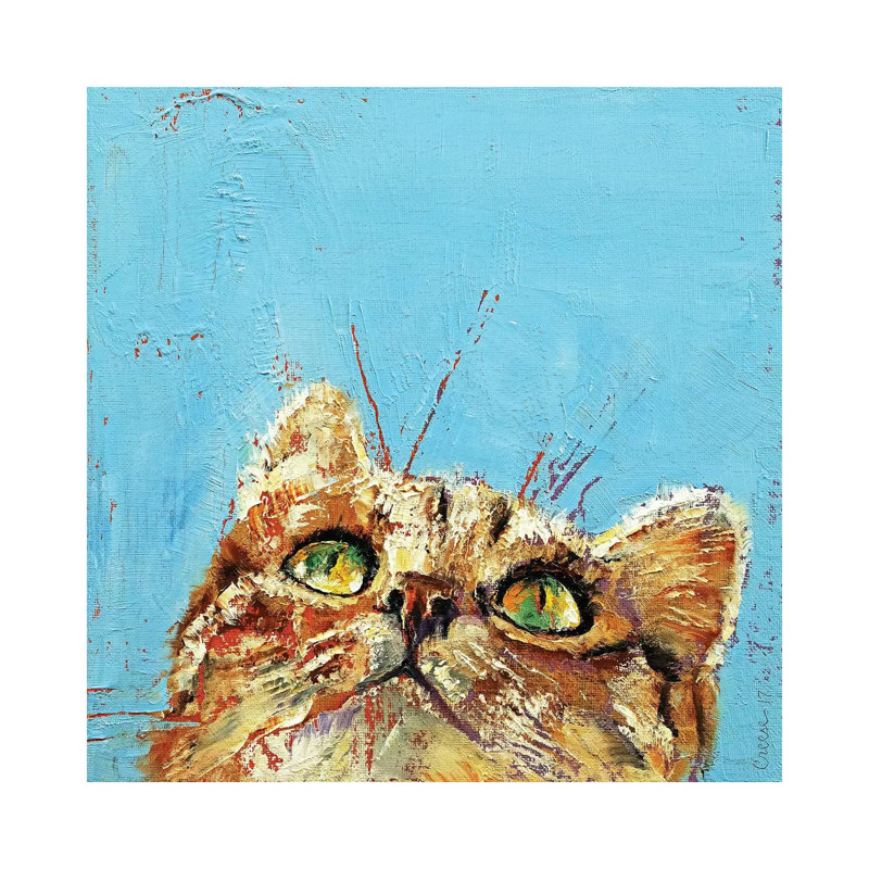 Tomcat by Michael Creese - Wrapped Canvas Painting, 30.48 cm H x 30.48 cm W