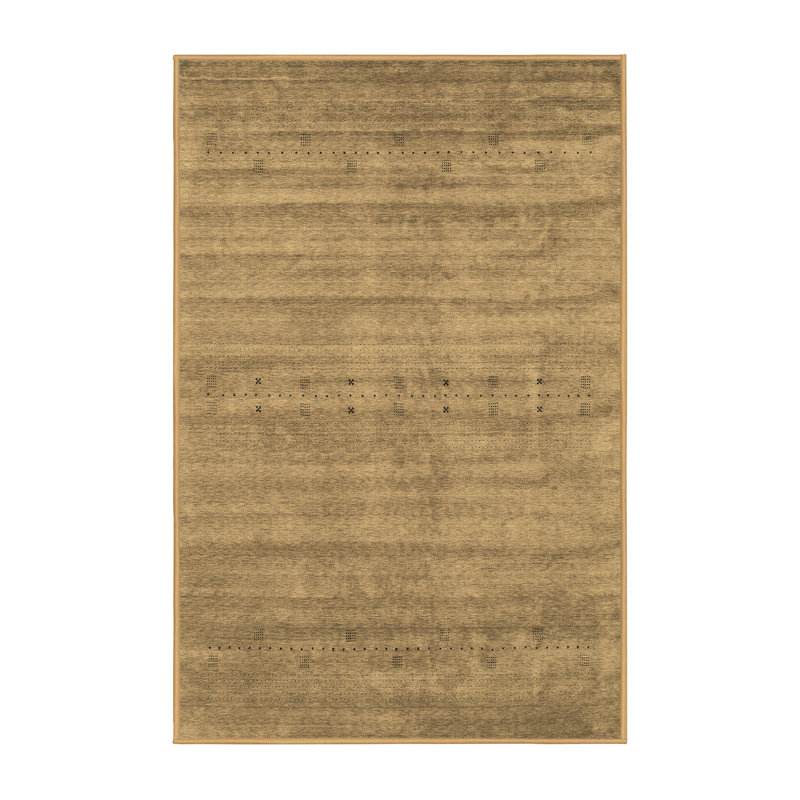 Tapis contemporains brun lavable à la machine 2656, Rectangle 2 pi x 3 pi