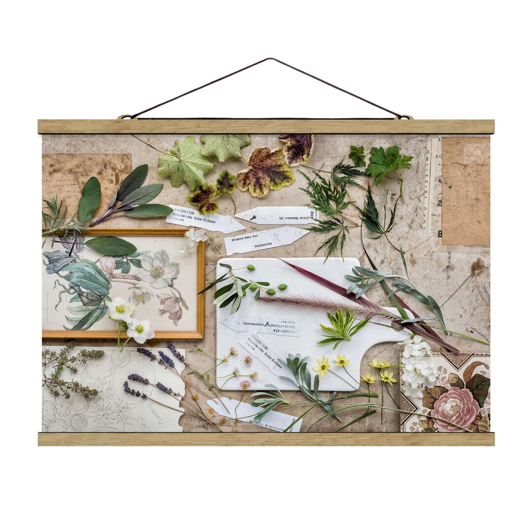 Fotodruck Vintage Flowers and Garden Herbs