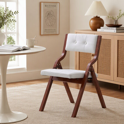 Ensemble de 2 chaises pliantes avec coussin, chaise pliante portative avec coussin, chaise de salle à manger rembourrée moderne pour la cuisine, le bureau, un mariage, une fête ou une salle à manger.