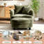 Canapé surdimensionné de 40 po en chenille surdimensionné moderne et canapé de 28 po de large avec repose-pieds-133693226-133693228