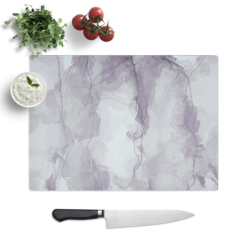 Glass Lines of Freedom in Abstract Chopping Board, 28.5 cm W x 20 cm L
