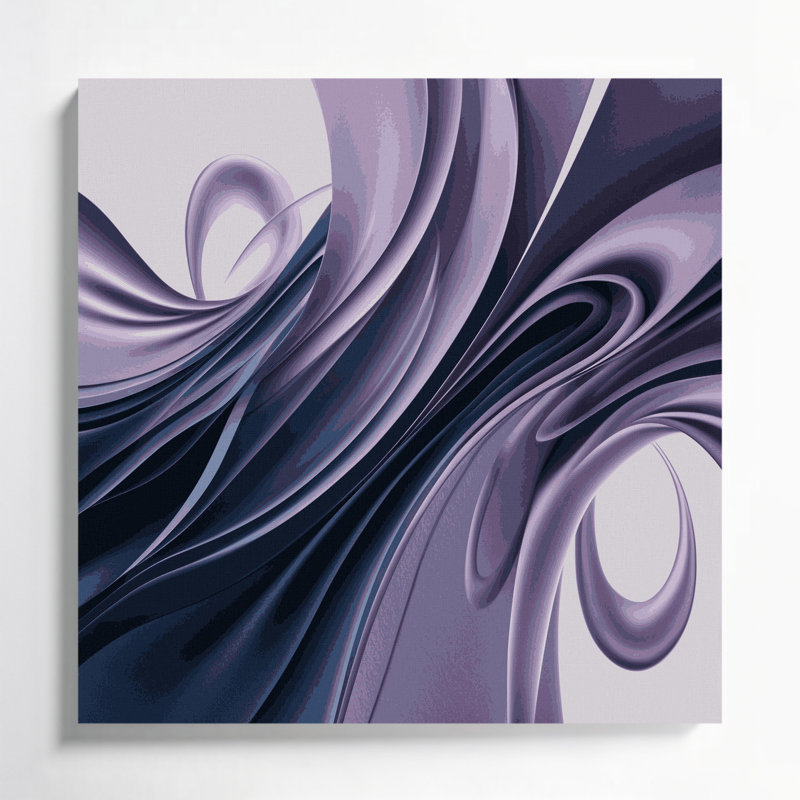 "Gradient Abstract" 14, art mural sur toile grise, H 8 po x l 8 po