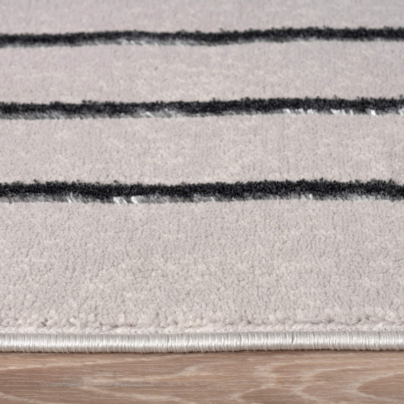 Modern Area Rug for Living Room with Boho Swirl Art Design, Rectangle 7'11" x 11'2"