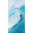 Surfer on a Big Wave - Turquoise Framed Matted Print Decor