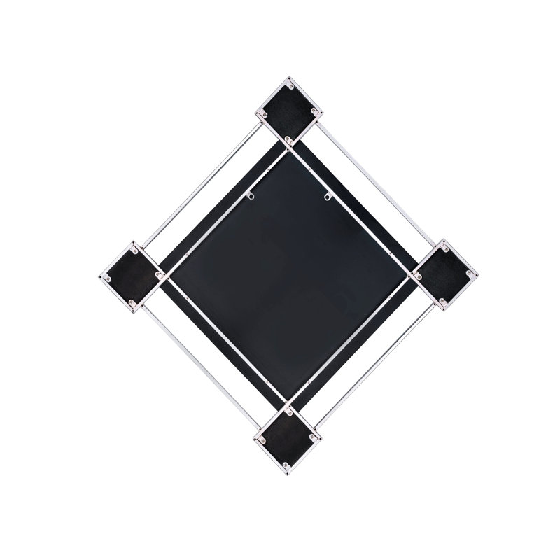 Mirrored & Chrome Finish Accent Mirror (Assembled)