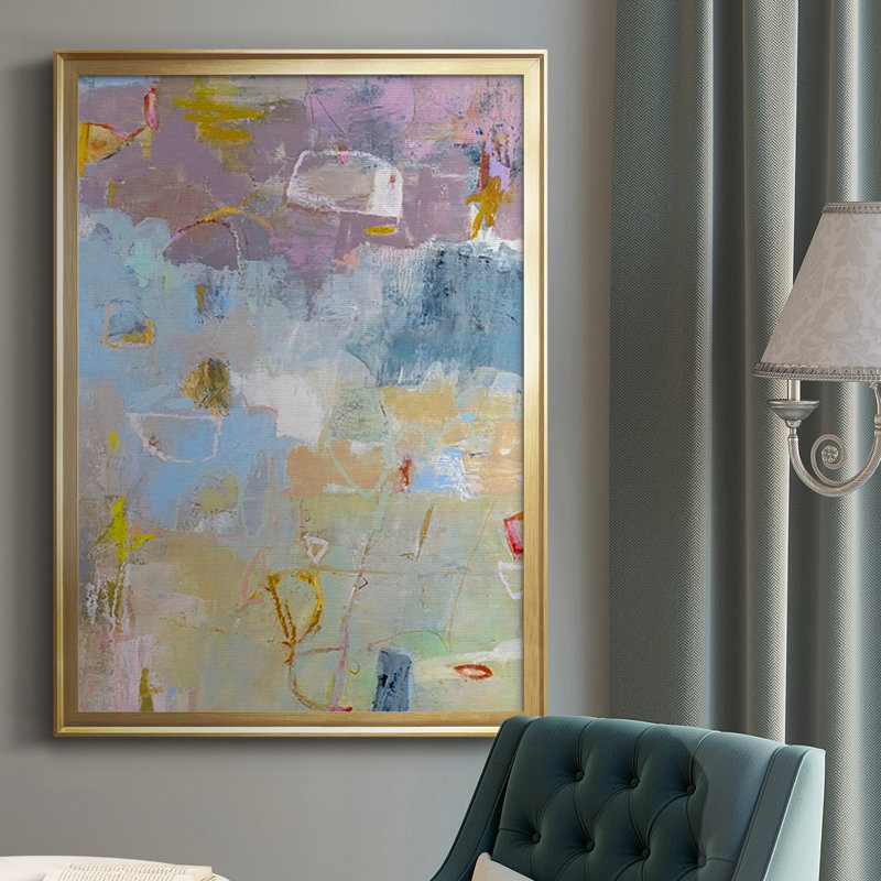 Deneus Whilst I - Picture Frame Print, Gold, 42.5" H x 30.5" W x 1" D