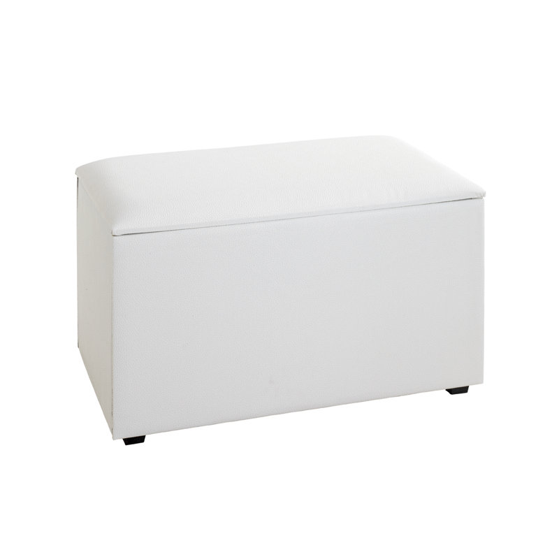 Krystof 65cm W Rectangle Footstool with Storage, White