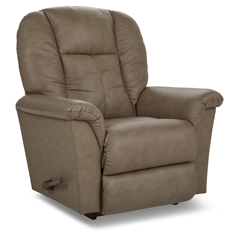 Fauteuil inclinable manuel berçant en cuir Jasper, Marron clair