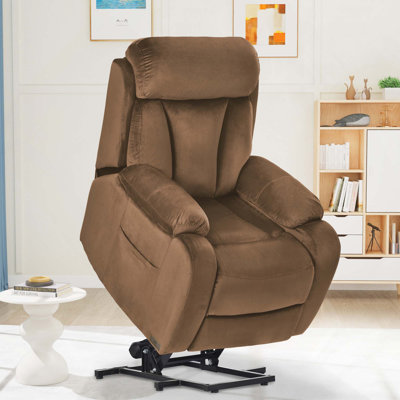 Fauteuil inclinable à télécommande électrique avec poches latérales et télécommande pour les personnes âgées et les petits espaces