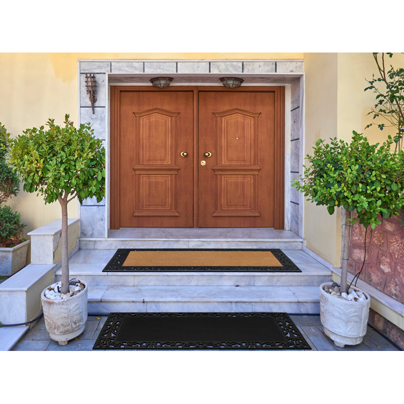 A1HC Rubber & Coir Front Door Mat 30 x 60 & 30 x 48, Non-Slip Welcome Doormat