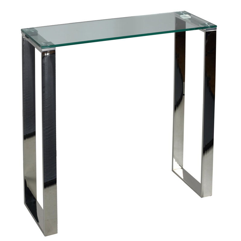 Glendarious 28'' Glass Top Console Table
