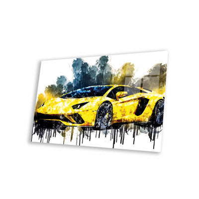 2017 Lamborghini Aventador S sur plastique / acrylique par Sissy Angelastro, peinture