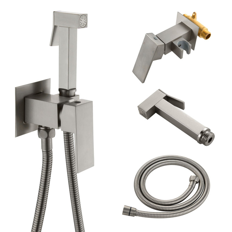 Robinet de bidet à centre central, Nickel brossé